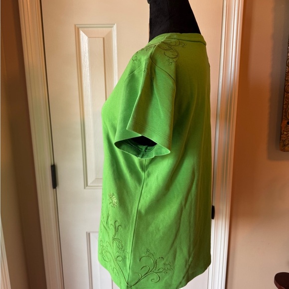 Coldwater Creek Women's Green Embroidered Top - Picture 8 of 12
